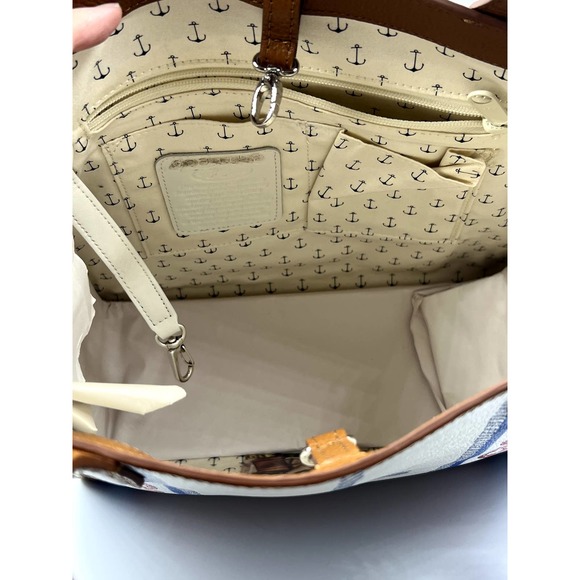 NWT Brighton Anchor & Soul Sailors Heart Leather Tote Bag Multi NWTS - Picture 9 of 12